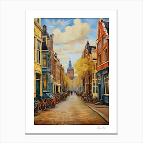 Amsterdam. Holland. beauty City . Colorful buildings. Simplicity of life. Stone paved roads.24 Canvas Print
