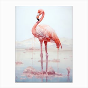 flamingo illustration Canvas Print