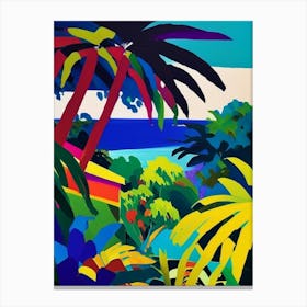 Jamaica Colourful Painting Tropical Destination Canvas Print