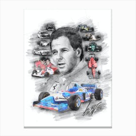 Gerhard Berger Portrait Canvas Print