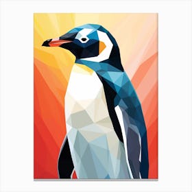 Colourful Geometric Bird Penguin 3 Canvas Print