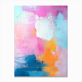 Abstract Art With Pastel Colours Canvas Print