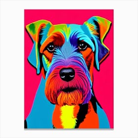 Standard Schnauzer Andy Warhol Style dog Canvas Print
