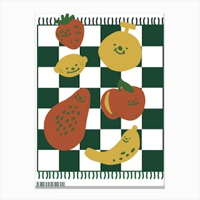 Fruit - Checkered Canvas Print