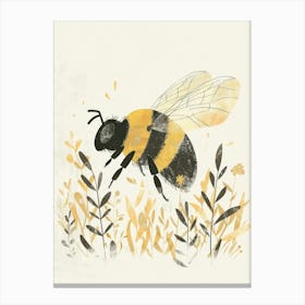 Charming Nursery Kids Animals Bumblebee 1 Canvas Print