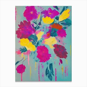 Abstract Flowers Canvas Print