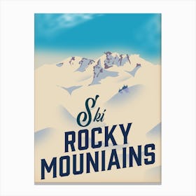 Ski Rocky Mountains Travel  Canvas Print