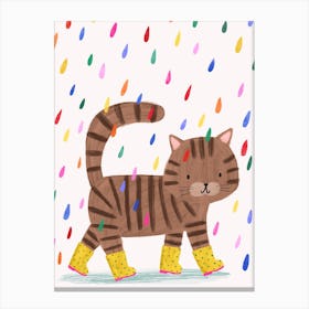 Rainy Day Cat Canvas Print