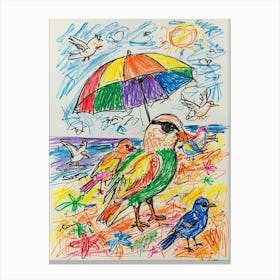 Birds On The Beach 2 Canvas Print