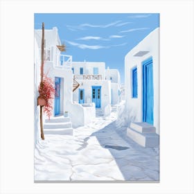 Greece Winter Village 1 Canvas Print