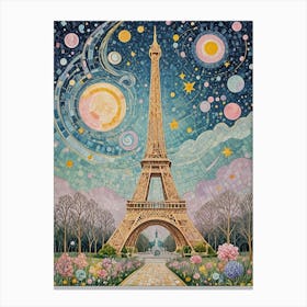 Eiffel Tower Celebrations Canvas Print