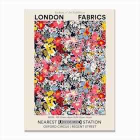 Poster Inspiring Floral London Fabrics Floral Pattern 5 Canvas Print