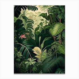 Serene Rainforest 5 Botanicals Canvas Print