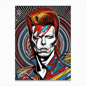 David Bowie Fantasy Pop Retro Portrait Art Print Canvas Print