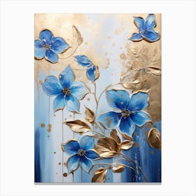 Blue Flowers 38 Canvas Print