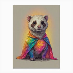 Ferret Superman Canvas Print