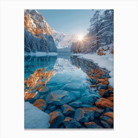 Sunrise In The Alps Canvas Print