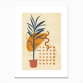 Plant In Pot Canvas Print