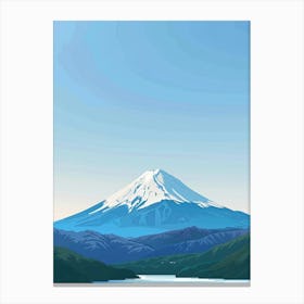 Mount Fuji Japan 5 Colourful Illustration Canvas Print