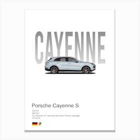 Cayenne S Porsche Canvas Print