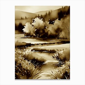 Sepia Painting Canvas Print