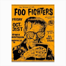 Foo Fighters Ryman Auditorium Nashville Poster Canvas Print