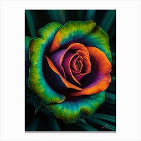 Rainbow Rose 9 Canvas Print