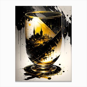 Gold And Black Painting Canvas Print