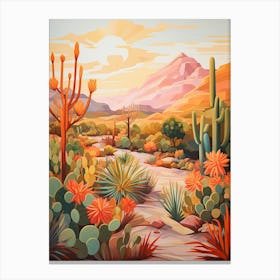 Cactus And Desert Painting 9 Canvas Print