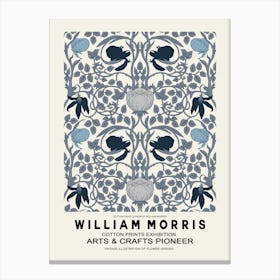 William Morris Blue Floral Poster Canvas Print