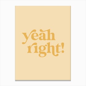 Yeah Right Canvas Print