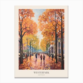 Autumn City Park Painting Westerpark Amsterdam Netherlands 2 Poster Canvas Print