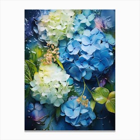 Blue Hydrangeas 1 Canvas Print