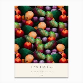 Las Frutas - Estampa Tropical Canvas Print