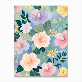 Pastel Hibiscus Canvas Print