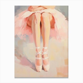 Pink Ballet Dancer Shoes Canvas Print