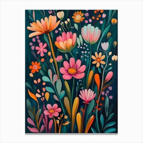 Flowers In The Garden Canvas Print