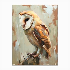 Barn Owl Painting 1 Canvas Print