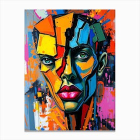 Flux Schnell A Bold And Vibrant Abstract Acrylic Painting Depi 1 Canvas Print