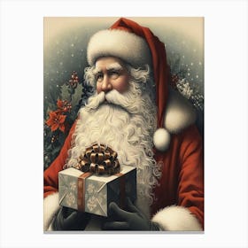 Santa Claus Style William Morris 4 Canvas Print