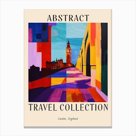 Abstract Travel Collection Poster London England 6 Canvas Print