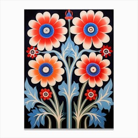 Flower Motif Painting Anemone 4 Canvas Print