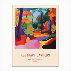 Colourful Gardens Royal Botanic Gardens Kew United Kingdom 4 Red Poster Canvas Print