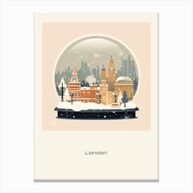 London United Kingdom 2 Snowglobe Poster Canvas Print