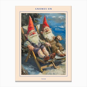 Gnomes On Vacation 1 Poster Canvas Print