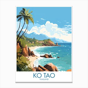 Ko Thao Travel Print Thailand Gift Canvas Print