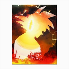 Anime Negative Space ― My Fight Goku Canvas Print