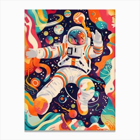 Matisse Inspired, Astronaut In Space, Fauvism Style Canvas Print