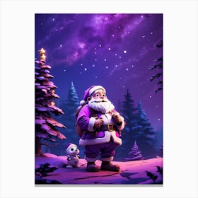 Santa Claus In The Forest 1 Canvas Print