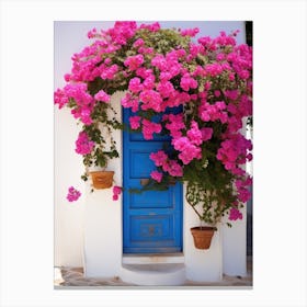 Pink Bougainvillea Door 1 Canvas Print